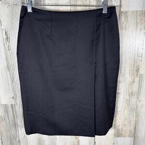 Brooks Brothers 346 Black 100% Wool Pencil Skirt – Size 6 – Classic – MSRP $198